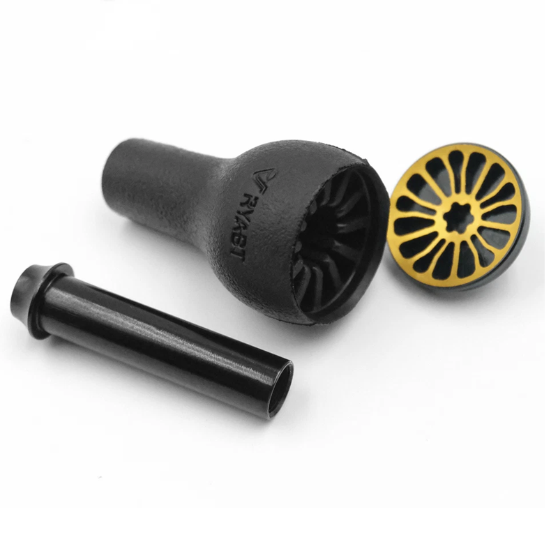 Shimano Reel Stradic - مقبض أسود من مادة TPE، مقاس
