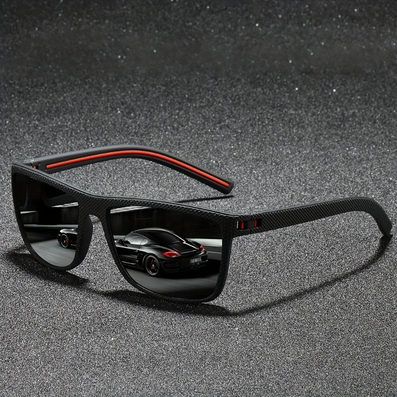 Fishing Sunglasses Polarized - نظارات شمسية مربعة عصرية للرجال والنساء،
