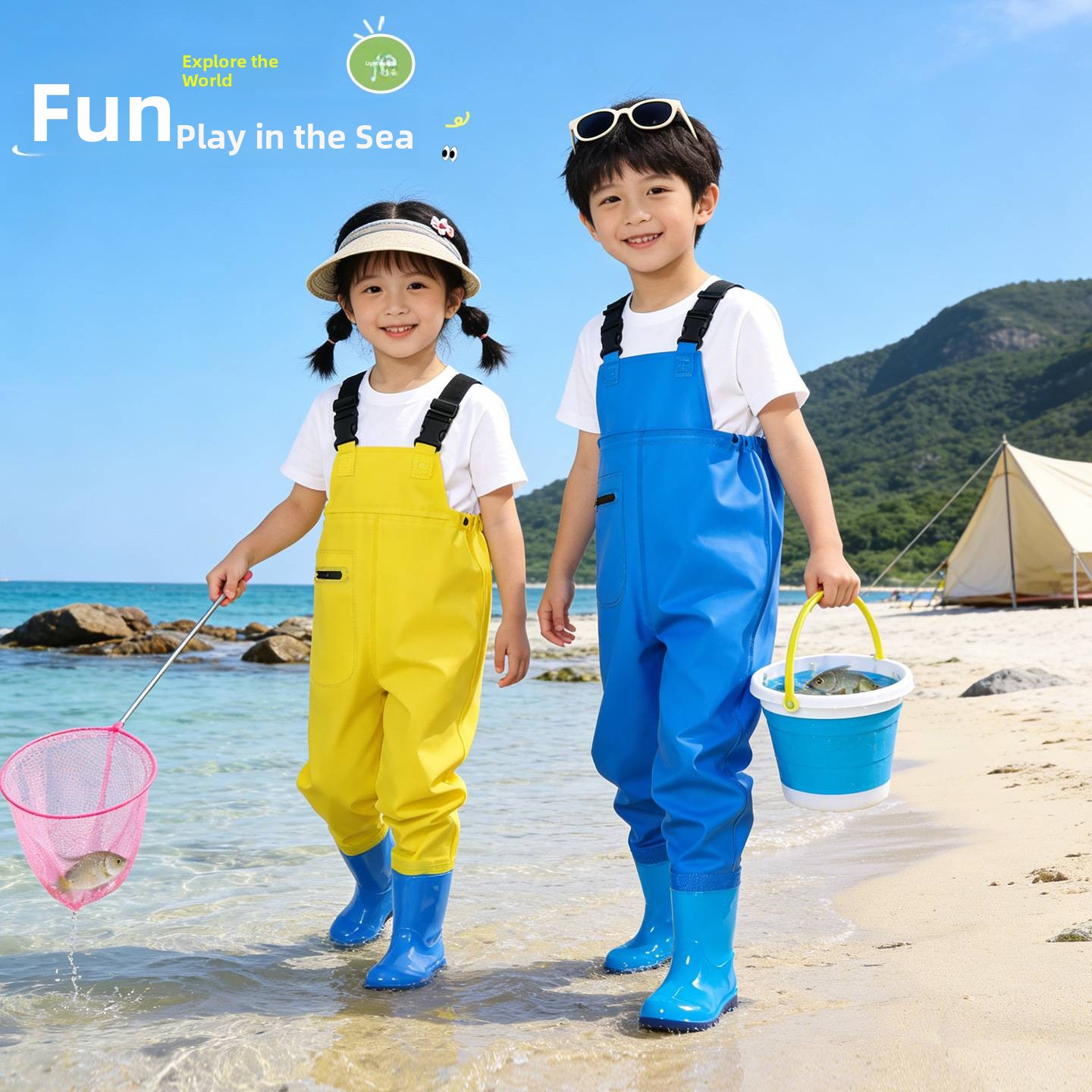 بدلة صيد بحرية للأطفال مقاومة  - مراجعة Fishing Pants Waterproof وسعره