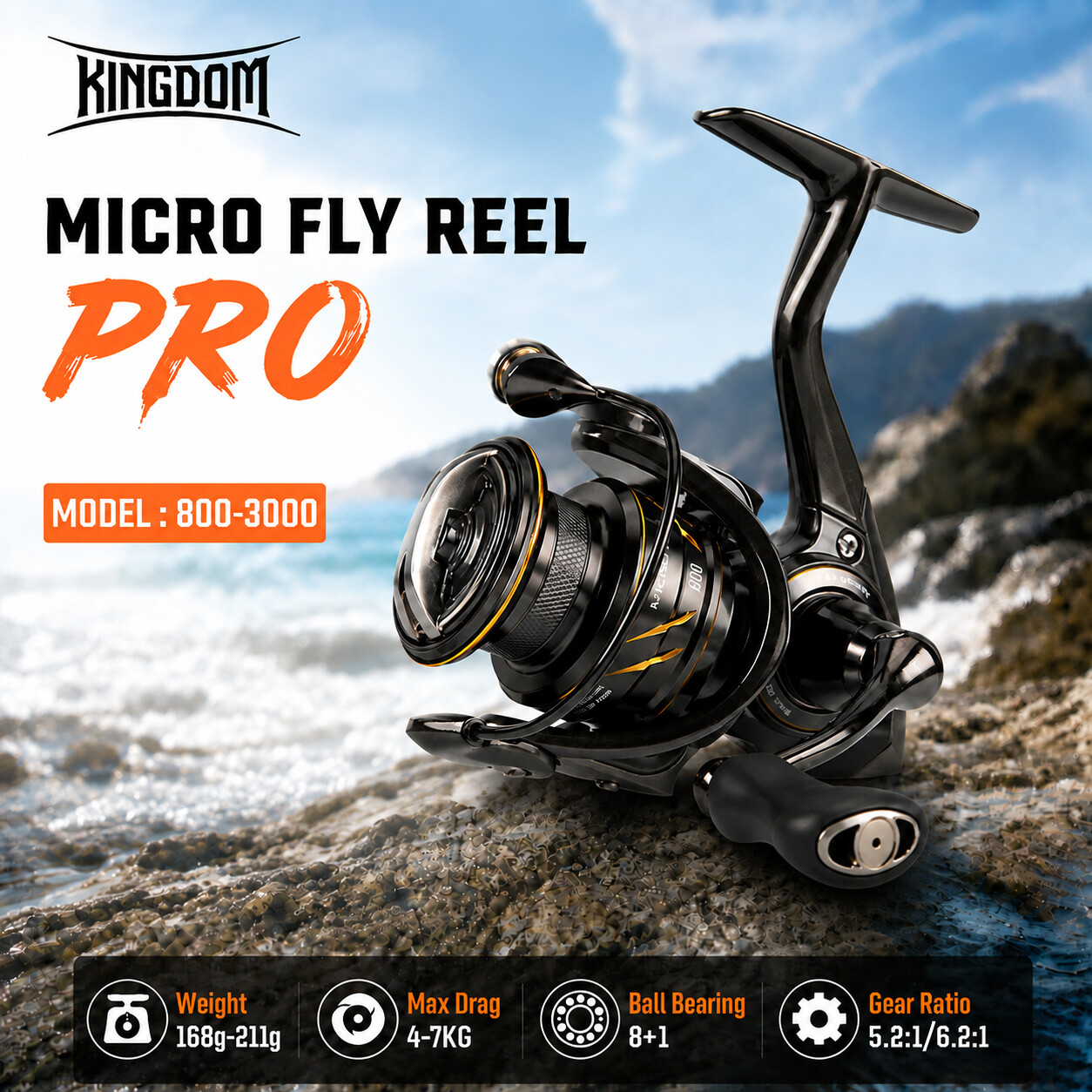 بكرة صيد دوارة Kingdom Micro F - مراجعة Kastking Reel Zephyr وسعره