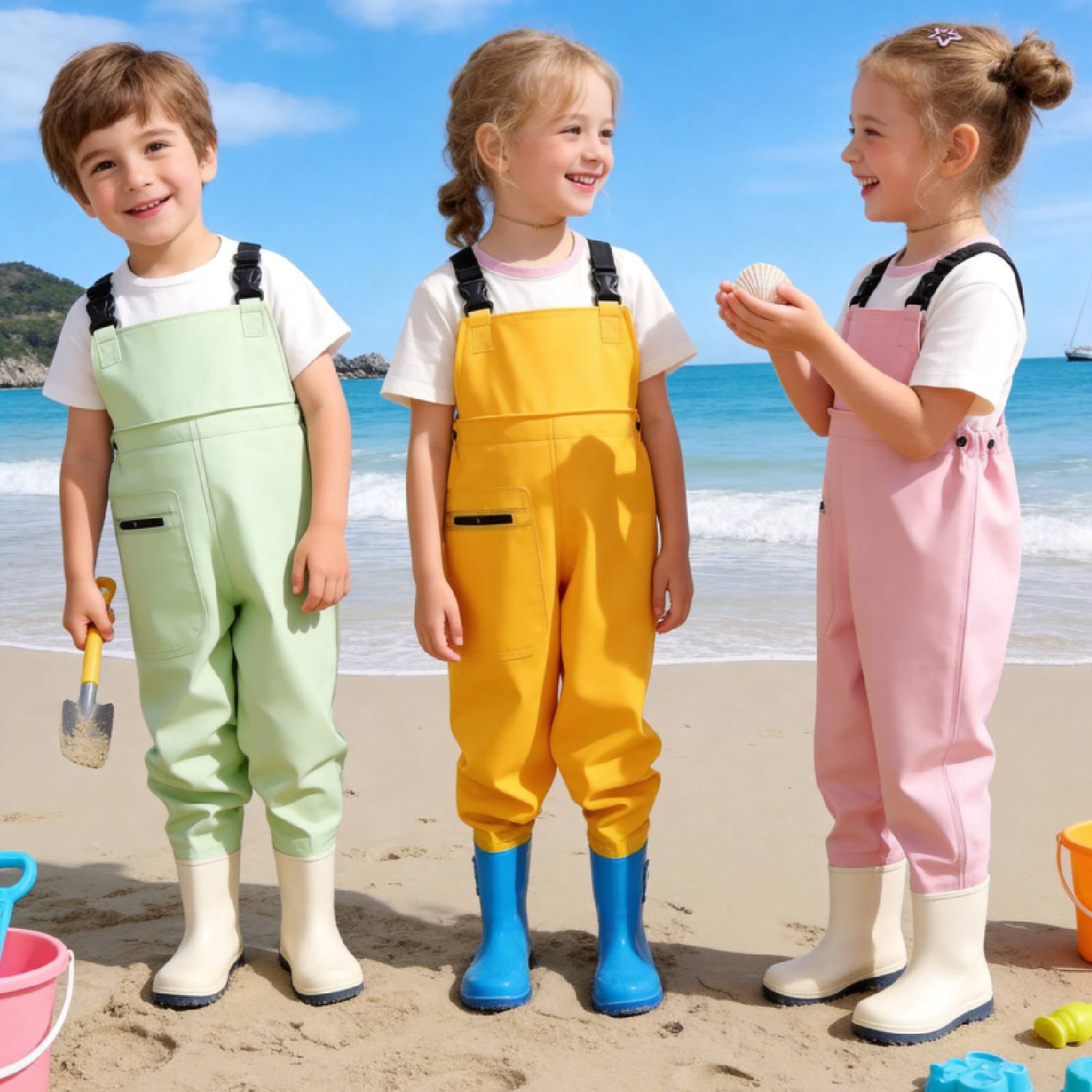 بدلة صيد بحرية للأطفال مقاومة  - مراجعة Fishing Pants Waterproof وسعره