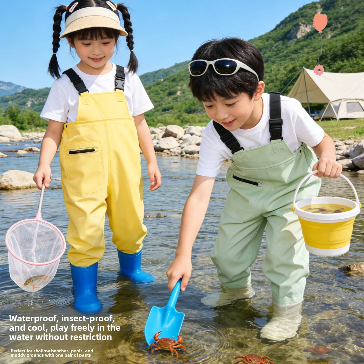 بدلة صيد بحرية للأطفال مقاومة  - مراجعة Fishing Pants Waterproof وسعره